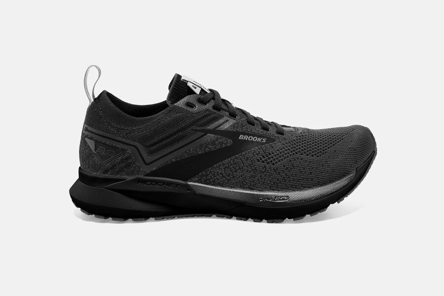 Brooks Ricochet 3 Road Running Shoes Womens - Black - NLTXO-9148